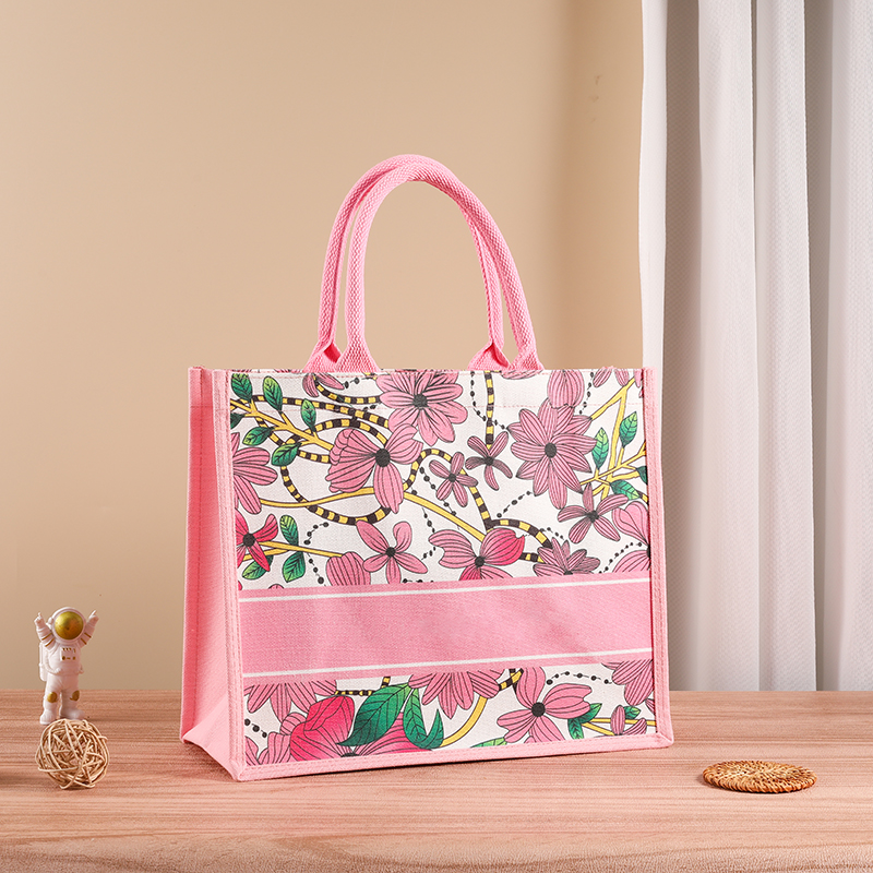 Laminated canvas tote bag handbag for women